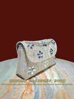 Sacs à main colorés en perles 2026, sacs bandoulière de luxe scintillants, sacs de soirée perlés en strass, sacs à main étincelants pour femmes