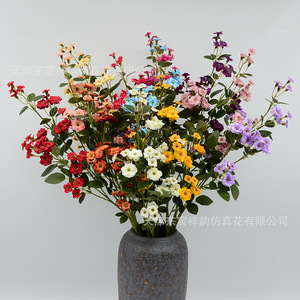 Flores Artificiales Dongchen Crafts en Jarrón, Rosa Amarilla de Tallo Único, Decoración para el Hogar y Bodas, Arte Floral de Tela de Alta Gama - Product Image 4
