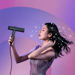 Hairdryer 3 in 1 Professional Ionic Hair Dryer One Step Hot Brush Styler Leafless 110000rpm High Speed Hair Dryer