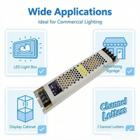 Transformateur d'éclairage LED ultra-mince 300W 24V 12.5A, alimentation à découpage simple