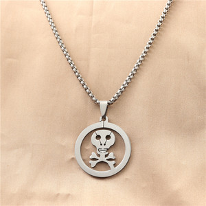 Collar con Colgante de Calavera de Acero Inoxidable, Diseño Geométrico Retro Punk para Hombre, 12051 - Product Image 2