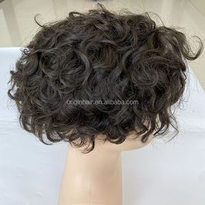 Top qualité prédécoupé hommes postiche australie Base vague naturel cheveux humains naturel délié mâle cheveux prothèse toupet pour hommes - Product Image 2