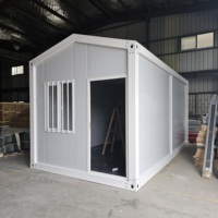 Maison modulaire en conteneur de luxe moderne à toit incliné en acier de 20 pieds, maison préfabriquée mobile pour familles