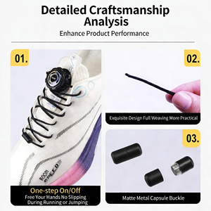 Lacets de chaussures en fil métallique avec boucle automatique pivotante, pour enfants/adultes, sans nœud, à fermeture rapide, pour chaussures de sport - Product Image 5