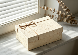 Caja de Regalo de Alta Gama con Tapa Texturizada, Cierre Magnético, Impresión a Cuatro Colores, Hecha de Cartón Grueso con Patrón Especial, Cuerda y Lazo de Papel Kraft - Product Image 2