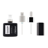 Nouveau design de flacon compte-gouttes d'huile essentielle de qualité supérieure triangle couleur ambre flacon compte-gouttes en verre de 30ml pour sérum