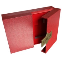 ROGOOD Coffret de parfum cosmétique en papier de luxe en cuir de crocodile Étui texturé rouge exclusif pour Movie Star Red Carpet Event P2152