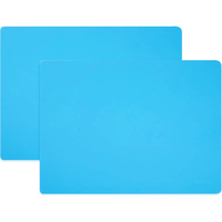 Tapis de table en silicone extra large et durable, épaisseur 0,8 mm, forme rectangulaire 23,6x15,7 pouces, accessoire de table multifonctionnel
