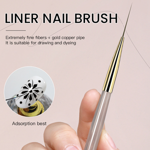 Pinceau à ongles ovale à poils frisés de marque privée, 18 mm, en poils de Kolinsky, pour rayures françaises, gel UV, outil de manucure DIY - Product Image 2