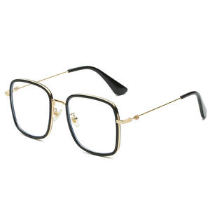 Monturas de gafas cuadradas para mujer de la marca G, tamaño mediano, lentes de PC, anti UV y anti luz azul, para rostros redondos, estilo coreano. - Product Image 4