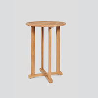 Luxuriöses Outdoor-Esszimmer-Set: Moderner Teak-Hochtisch mit Stühlen und Barhockern aus Teakholz