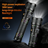 Lampe torche LED rechargeable zoomable avec indicateur de puissance, lampe tactique pour la randonnée en plein air et les secours