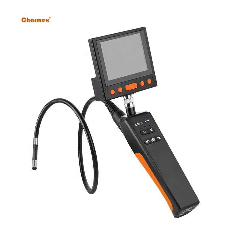 Charmex OEM Kamera Endoskopi Industri Kustom, Kamera Inspeksi Borescope Layar 1080P HD 3.5 Inci dengan Kartu Memori 32G