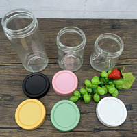 120ml 160ml 250ml 360ml 480ml 730ml Stoples Kaca Bergaris Sisi Lurus dengan Label Logo dan Desain