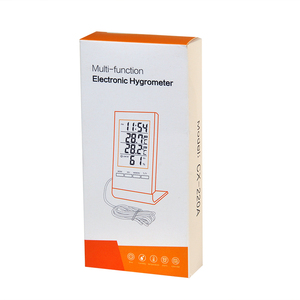 Medidor Digital de temperatura y humedad, higrómetro con reloj, máximo/MIN - Product Image 6