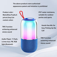 Altavoz Inalámbrico Portátil con Resistencia al Agua IPX5, Luz RGB, Carga Tipo-C, para Fiestas al Aire Libre y Uso con Computadora, V6.0