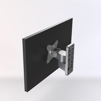 Support mural pour moniteur Meisonic T8-WA00-W VESA 75/100 mm en alliage d'aluminium de haute qualité, support d'écran industriel 15-32 pouces, 90 degrés, ISO
