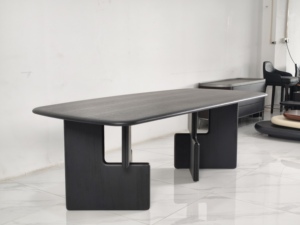 Console de lumière italienne de luxe <span class=keywords><strong>simple</strong></span> Meubles de salon Tables à manger en bois Table à manger rectangulaire en bout Ensemble 10 places moderne - Product Image 3