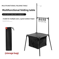 Table pliante portable légère en alliage d'aluminium pour l'extérieur, modèle Rubik's Cube, style glamping, voyages en voiture, pique-niques, mobilier d'extérieur