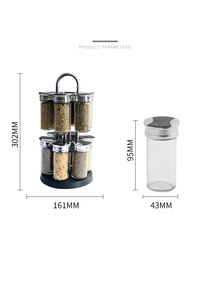 Ensemble de bouteilles et boîtes à épices rotatives à double couche BB045 pour cuisine, vente en gros - Product Image 2