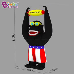 Publicidade BIngo: Inflável Gigante de Natal para Exterior, Desenho Animado, Gorila Inflável, Decoração Americana - Product Image 3