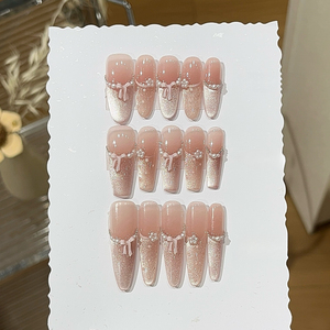 <span class=keywords><strong>Uñas</strong></span> <span class=keywords><strong>postizas</strong></span> <span class=keywords><strong>de</strong></span> diseño personalizado <span class=keywords><strong>con</strong></span> mango largo, diamantes artificiales <span class=keywords><strong>de</strong></span> base plana y <span class=keywords><strong>piedras</strong></span> artificiales <span class=keywords><strong>de</strong></span> cobertura completa. - Product Image 1