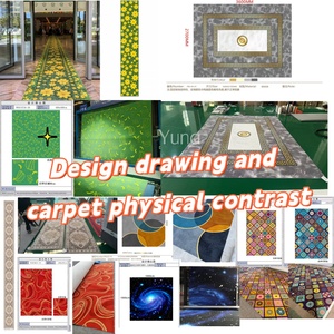 Custom High Quality Polyester Machine Made Mosque Masjid Prayer Carpet Muslim Use Red High Pile Home Use Floor Roll for Events - Product Image 6