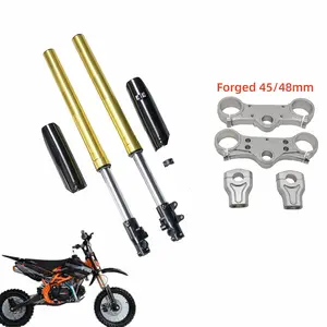 45/48 Set tiga penjepit sepeda motor penempaan panas aluminium