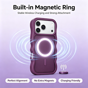 Funda Magnética de Lujo para Teléfono, Color Cerezo Oscuro, Personalizable, de Alta Calidad, con Sensación de Piel, Compatible con Carga Inalámbrica para iPhone 18 17 Pro Max - Product Image 3