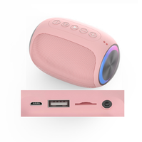 Mini haut-parleur stéréo portable sans fil RGB avec AUX, TF et USB pour ordinateur, téléphone portable, utilisation en extérieur et pour les fêtes