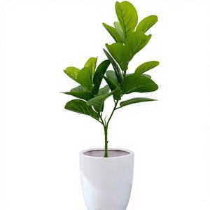 Plante artificielle nordique transfrontalière en plastique/PVC, plante verte <span class=keywords><strong>haut</strong></span> <span class=keywords><strong>de</strong></span> <span class=keywords><strong>gamme</strong></span>, luxe léger, ficus lyrata, plante d'intérieur - Product Image 3