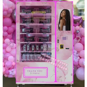 LED pink vending machine beauty lash vending machine custom Hair vending machine with graphic design customized to USA UK