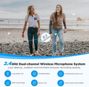 Saramonic-Micrófono inalámbrico Lavalier Blink500 Prox Q4 para iPhone, iPad, certificado MFi para Vlog, Podcast, grabación en directo - Product Image 5
