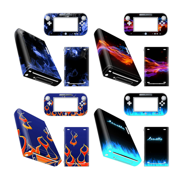 Vinyl Skin Decals Sticker for Nintendo for Wii U Console Controller Skin Protector Film Cover Kit Decal Stickers Case
