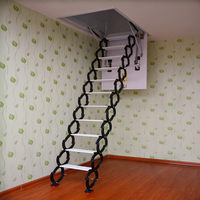 Échelle de grenier électrique rétractable télécommandée, escalier pliant invisible épaissi sur mesure pour villa et maison