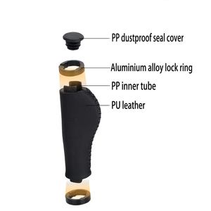 Poignées de vélo <span class=keywords><strong>vintage</strong></span> 22 mm en cuir PU, absorbant les chocs, antidérapantes, pour vélo et trottinette, accessoires de vélo - Product Image 4