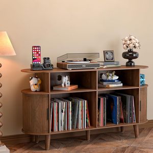 Milieu du siècle moderne noyer tourne-disque support USB Station <span class=keywords><strong>de</strong></span> charge grande armoire <span class=keywords><strong>de</strong></span> <span class=keywords><strong>rangement</strong></span> <span class=keywords><strong>pour</strong></span> <span class=keywords><strong>CD</strong></span> meubles <span class=keywords><strong>de</strong></span> maison <span class=keywords><strong>pour</strong></span> chambre - Product Image 3