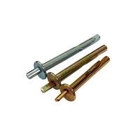 Boulon d'ancrage de plafond métrique à tête ronde M6*70 en acier au carbone zingué, deux pièces, pour la construction