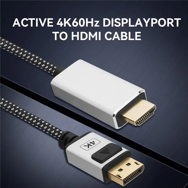 สายแปลง DP เป็น HDMI ตัวผู้เป็น HDMI,สายแปลง DP เป็น HDMI ชุบทองสำหรับบริการ OEM