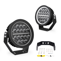 Feux de route LED 160W ronds de 7 pouces pour tout-terrain 4x4, projecteur avec DRL dynamique blanc ambre