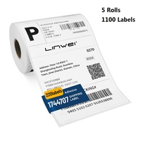 5 rouleaux d'étiquettes d'expédition thermiques extra larges compatibles Dymo Labelwriter 1744907 (non compatibles avec Dymo 550 / 5XL)