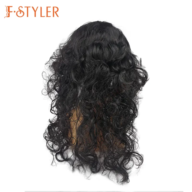 FSTYLER perucas longas pretas para mulheres Halloween Carnaval perucas HotSale atacado venda fábrica Personalizar perucas cosplay partysynthetic