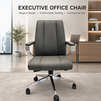 Usine Foshan, mobilier commercial réglable à dossier haut, chaise de bureau de luxe pivotante en cuir pour directeur exécutif, patron