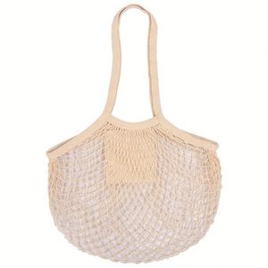 Sac de courses réutilisable en filet de coton tissé - Product Image 1