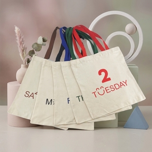 Bolsa de Compras de Algodón Personalizada <span class=keywords><strong>Rungo</strong></span> con Asa Larga, Cierre de Cremallera, Patrón de Letras, Tamaño Grande y Práctica - Product Image 1