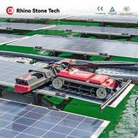 Machine de nettoyage de panneaux solaires semi-automatique à double usage, lavage à sec et à l'eau, pour un nettoyage en profondeur des panneaux photovoltaïques