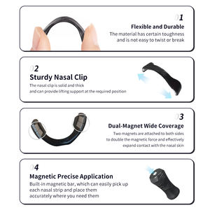 Kit Inicial de Dilatador <span class=keywords><strong>Nasal</strong></span> Magnético Forte para Respiração, Tiras Nasais que Aumentam a Inalação de Ar, Melhoram a Qualidade do Sono e Reduzem o Ronco - Product Image 5