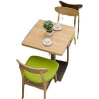 Table de restaurant en bois avec base en métal noir, carrée, ronde ou rectangulaire, pour café et bistrot