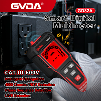GVDA Multimeter LCD Digital 4-Digit Penguji Tegangan 4000 Counts 600V AC/DC Volt Meter NCV Urutan Fasa Auto Ranging