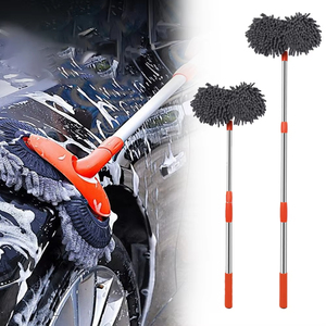 Wholesale Car Wash <b>Mop</b> <b>Rotating</b> Auto Supplies Double Brush Head Roof Window Cleaning Maintenance Telescopic Accessories - Product Image 4